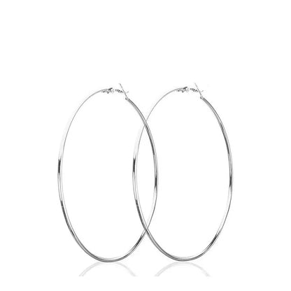 Stainless Steel Hoop Earrings Two Pair Adjustable Sizes - Smarsty