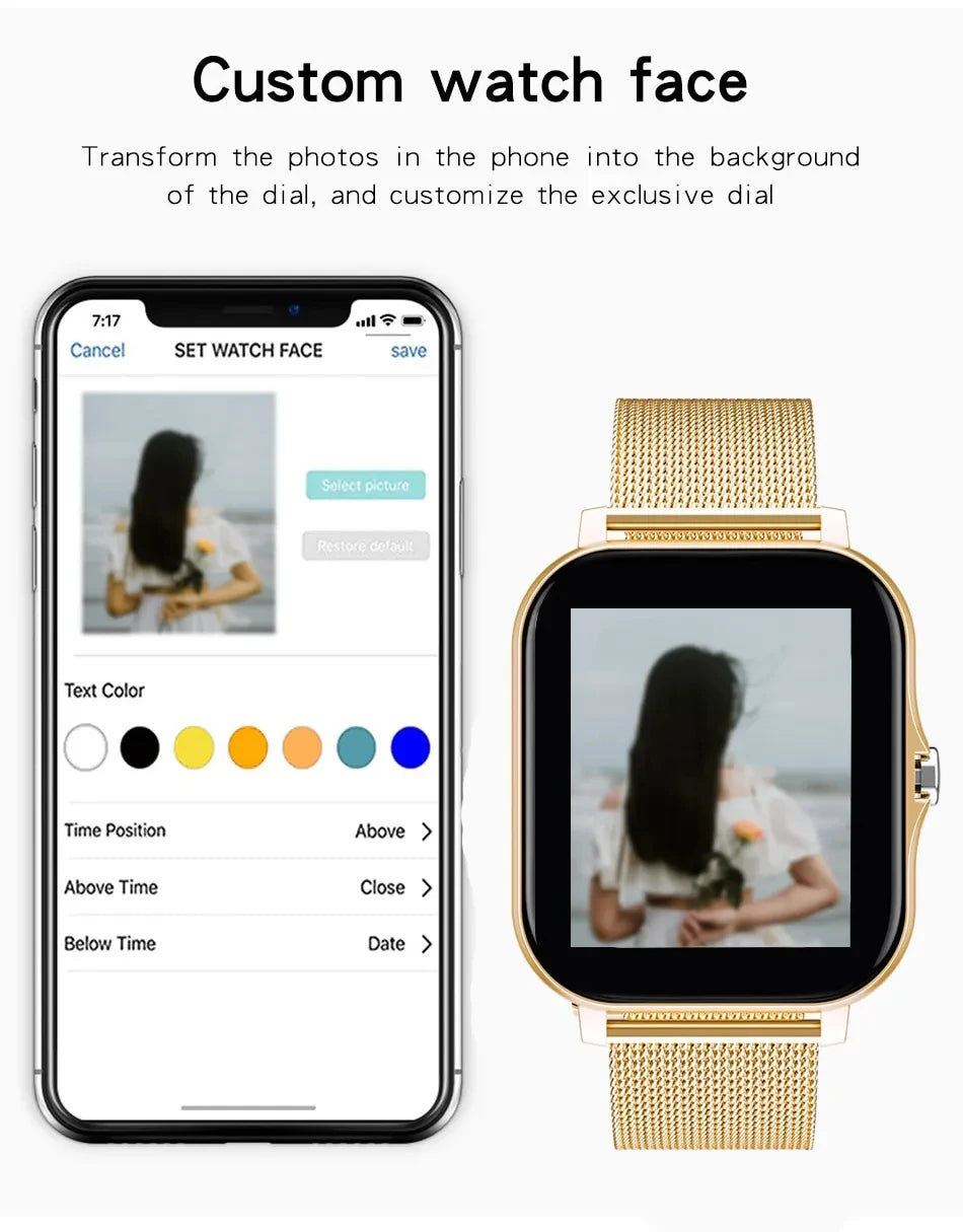 Bluetooth Smart Watch with Touch Call and Fitness Tracker - Smarsty
