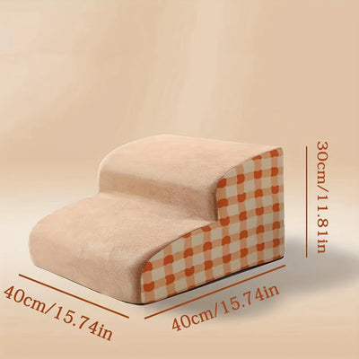 Pet 2/3 Steps High Density Foam Dog Secure Stairs Ramps Non-Slip Pet Steps for Older Dogs Pet with Joint Pain Sofa Bed Ladder - Smarsty