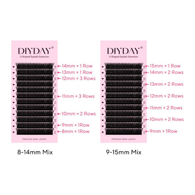 DIYDAY U Shaped YY Lashes Ultra Soft Natural Look - Smarsty