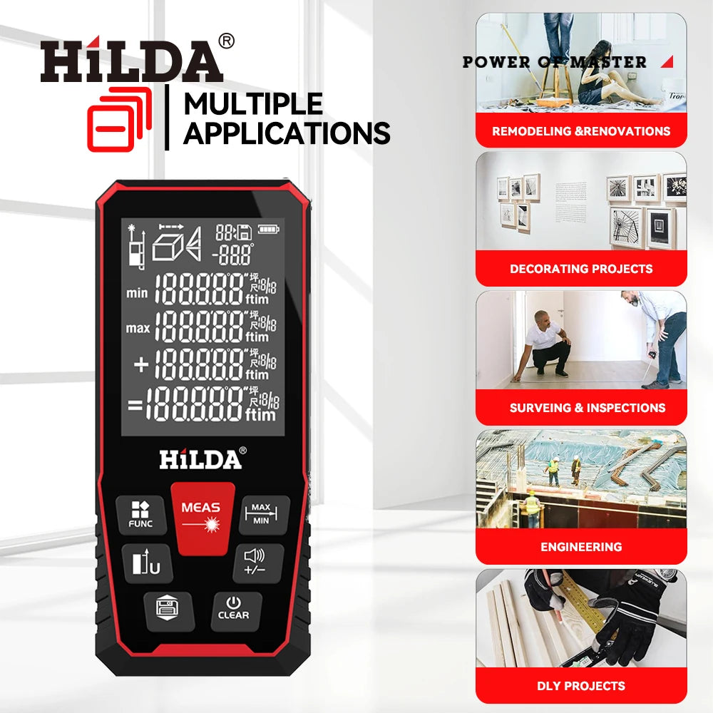 HILDA Professional Laser Rangefinder for Accurate Measurements - Smarsty