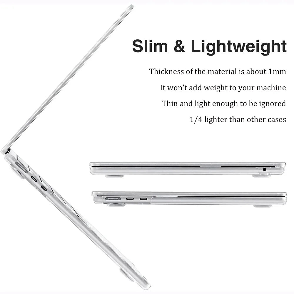 Crystal Clear MacBook Protective Case for Air 13 Pro 14