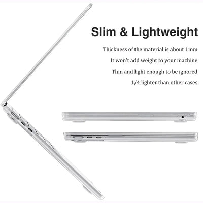 Crystal Clear MacBook Protective Case for Air 13 Pro 14 - Smarsty