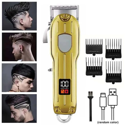 Professional Hair Clipper and Trimmer Set Men Electric Razor Shavers Beard Trimmer Rechargeable Barber Clippers Haircut Kit - Smarsty