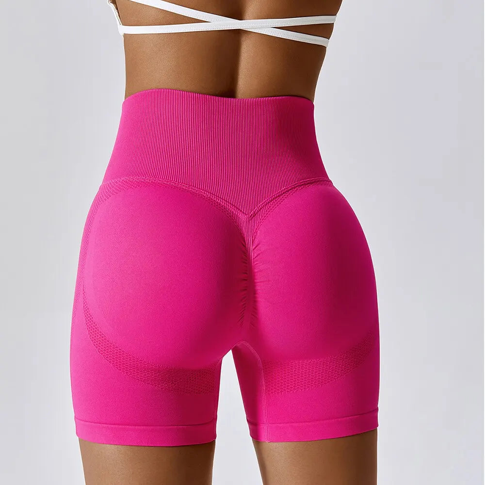 Women Shorts Seamless Sports Shorts For Women Cycling Jogging Fitness High Waist Push Up Gym Shorts Leggings Women Yoga Clothing - Smarsty