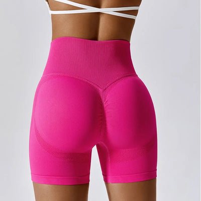 Women Shorts Seamless Sports Shorts For Women Cycling Jogging Fitness High Waist Push Up Gym Shorts Leggings Women Yoga Clothing - Smarsty