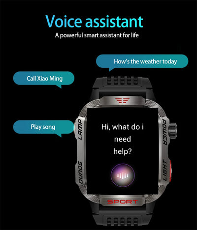 Military GPS Smart Watch with Bluetooth Call Feature - Smarsty