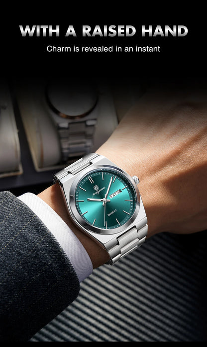 Luxury Waterproof Quartz Men's Watch with Luminous Features - Smarsty