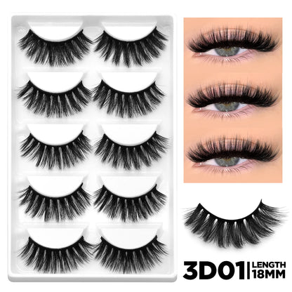 GROINNEYA Soft Natural Cat Eye Faux Mink Lashes - Smarsty