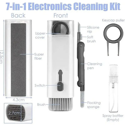 7-in-1 Computer Keyboard Cleaner Brush Kit Earphone Cleaning Pen For Headset Keyboard Cleaning Tools Cleaner Keycap Puller Kit - Smarsty