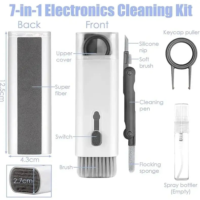 7-in-1 Computer Keyboard Cleaner Brush Kit Earphone Cleaning Pen For Headset Keyboard Cleaning Tools Cleaner Keycap Puller Kit - Smarsty