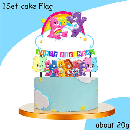 Miniso Care Bear Birthday Party Supplies Set - Smarsty
