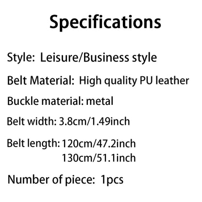 Genuine Leather Mens Casual Belt High Quality Buckle - Smarsty