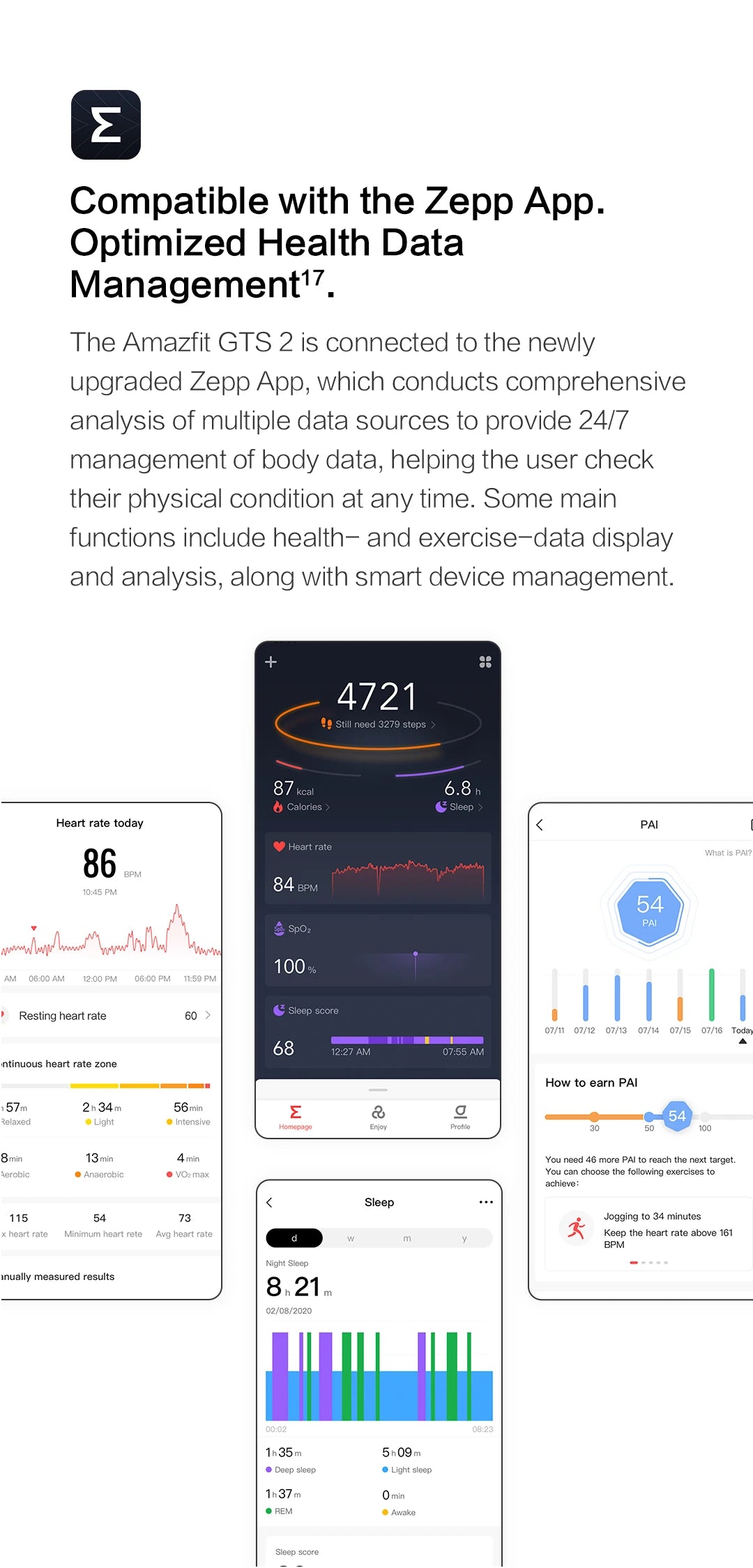 Amazfit GTS 2 Smartwatch with Health Tracking Features - Smarsty