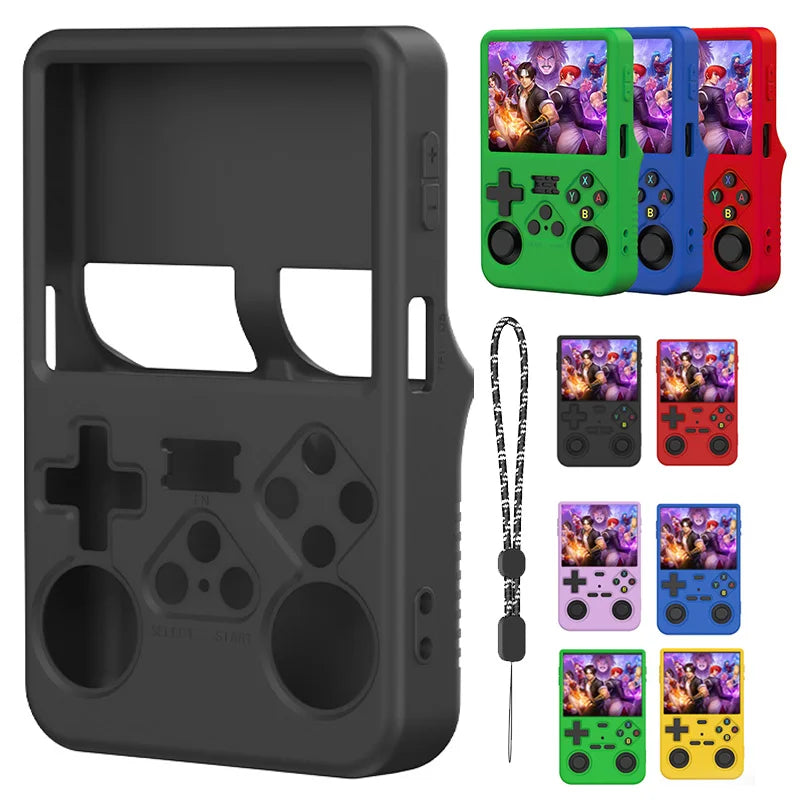 Color Silicone Case for R36S Game Console with Anti-Scratch Protection - Smarsty
