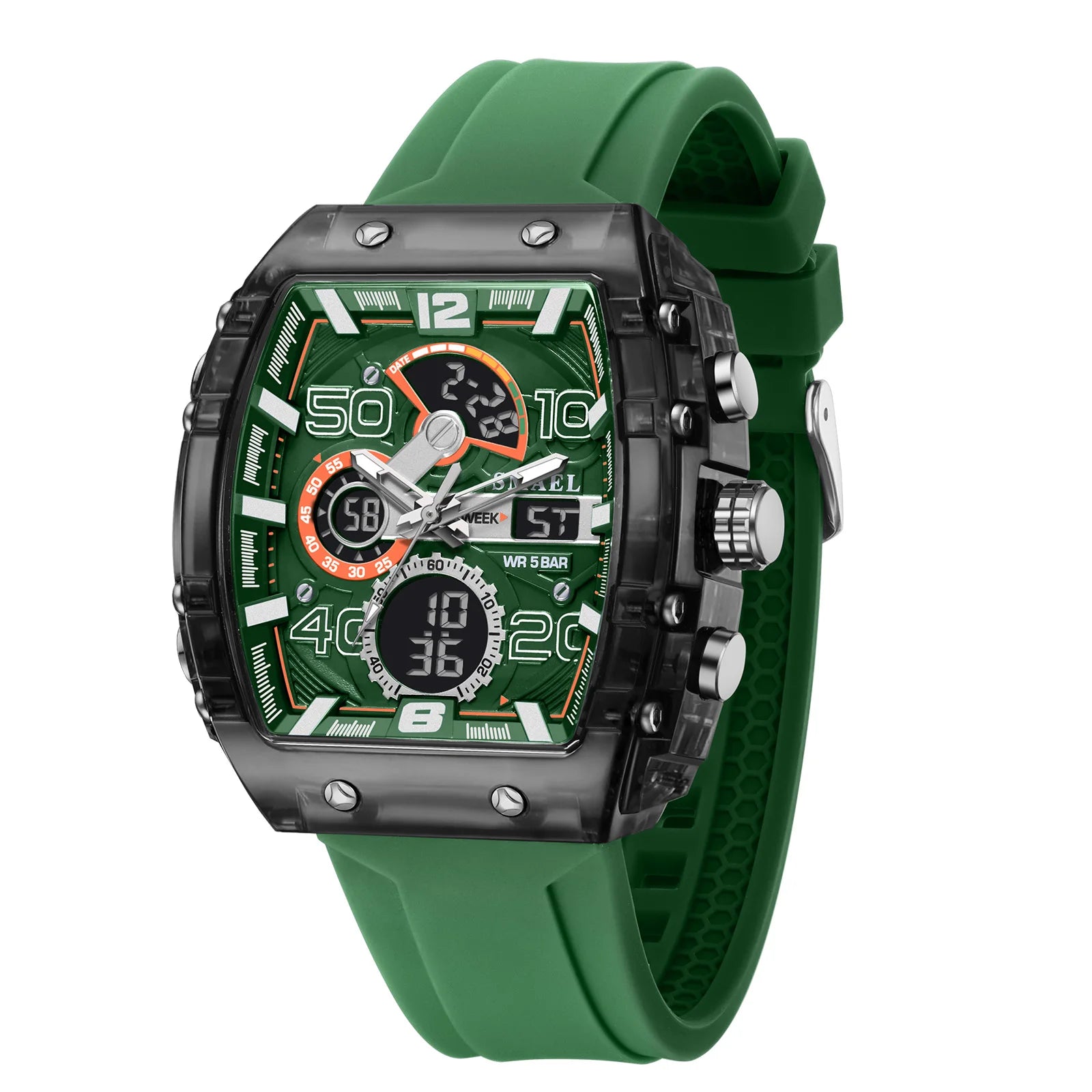 SMAEL 8109 Waterproof Luminous Dual Display Watch - Smarsty