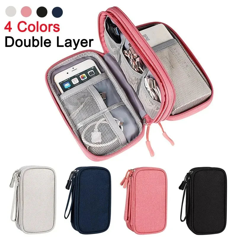 Portable Travel Cable Organizer Bag With Multi Layer - Smarsty