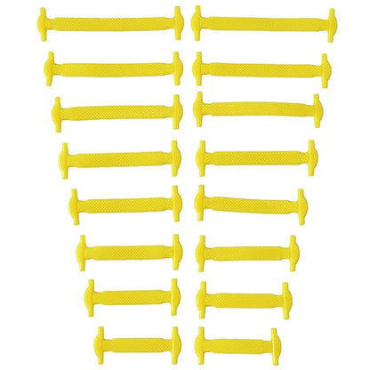 16pcs/lot Silicone Shoelaces No Tie Shoelaces 12 colors Elastic Lace Shoelace Creative Lazy Silicone Laces Rubber Lace - Smarsty