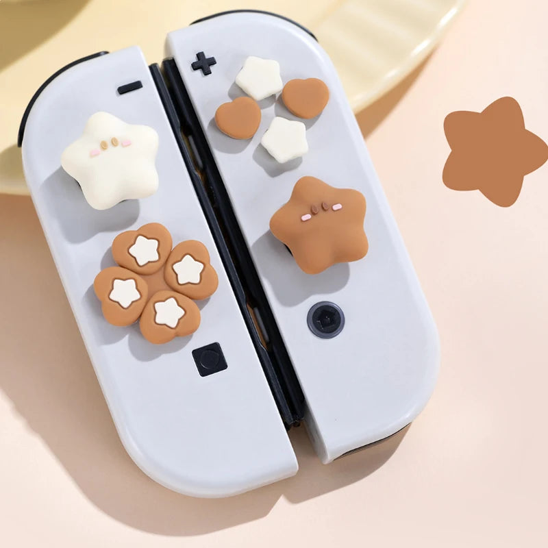 Cute Star Love Silicone Joy-Con Thumb Grip Caps - Smarsty