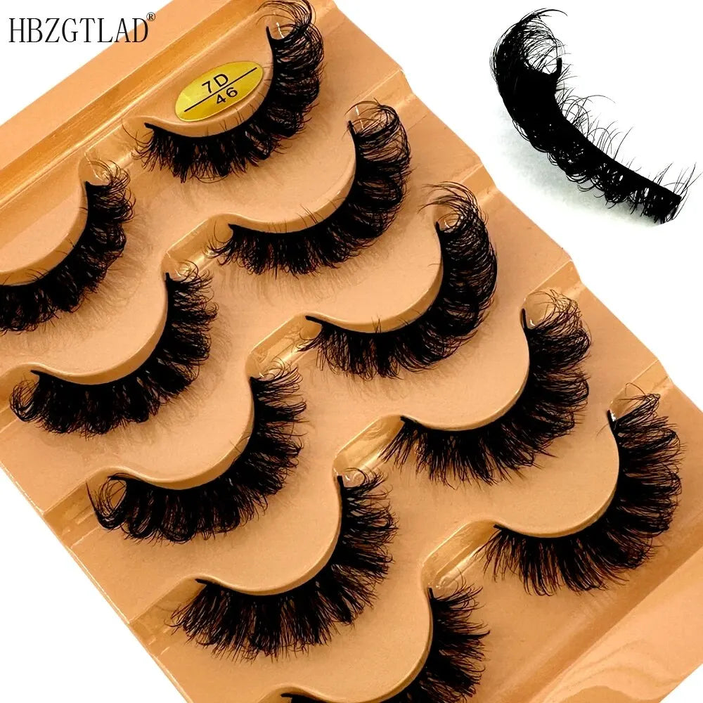 3D Natural Cat Eye False Eyelashes Fluffy Soft 5 Pairs - Smarsty