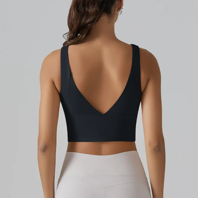 Yoga Bra Underwear Women Summer Shockproof Bra Beautiful Back Sports Running External Wear Training Fitness Yoga Tank Top Bra - Smarsty