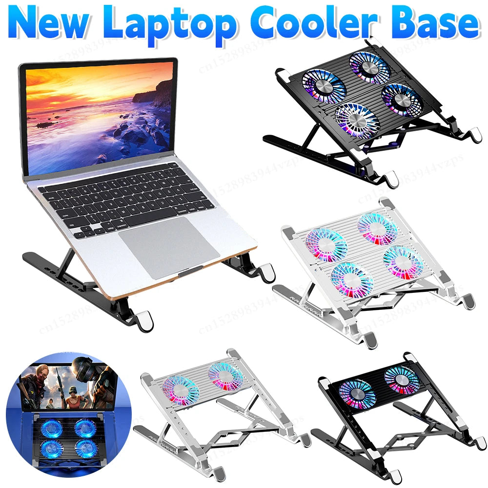 Adjustable Notebook Computer Stand Aluminium Alloy or ABS Folding Laptop Cooler Bracket Portable Desktop Cooling Tablet Stand