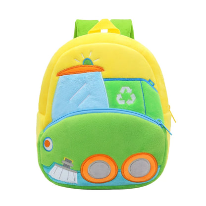 Plush Excavator Kids Backpack For Small School Bags - Smarsty