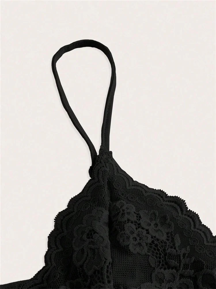 Sexy Contrast Lace Bow Front Crop Cami Top Women 2025 Summer Grunge Punk Y2K Clothes Ruched Skinny Backless Tee Shirt