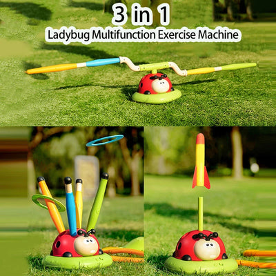 Ladybug Sport Entertainment Game Toy Multifunction Rope Skipping Machine Ferrule Jump Rocket Launcher Outdoor Educational - Smarsty
