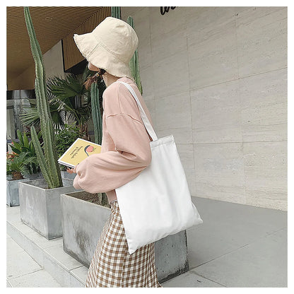 Large Capacity Canvas Tote Bag Folding Reusable Eco - Smarsty