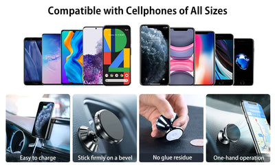 Magnetic Car Phone Holder With GPS Mount For Easy Access - Smarsty