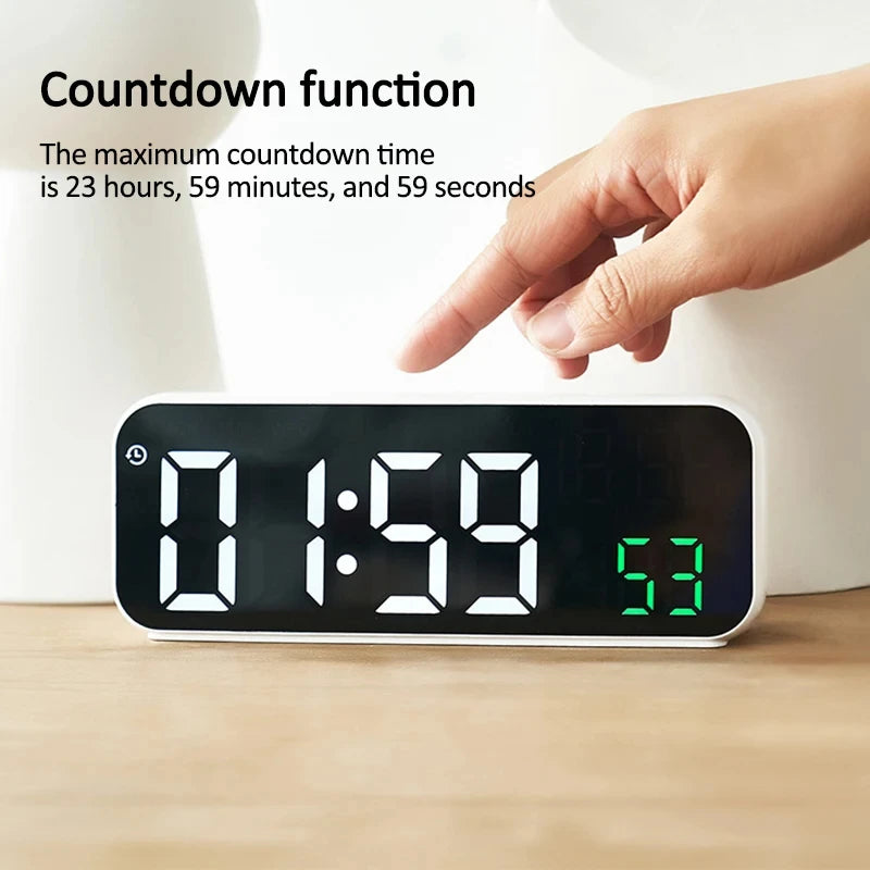 Voice Control Digital Alarm Clock with Temperature Display - Smarsty
