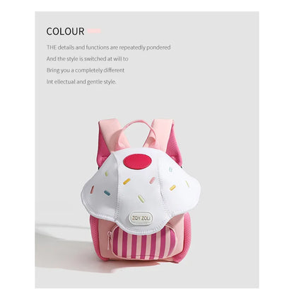 Cute Mushroom Backpack For Kids Cartoon Pink Preschool Bag - Smarsty