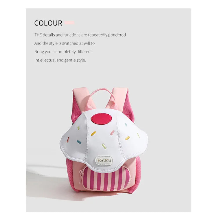 Cute Mushroom Backpack For Kids Cartoon Pink Preschool Bag - Smarsty