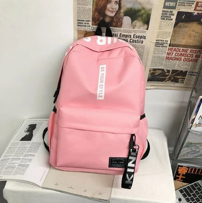 Fashion trend backpack backpack for men and women junior high school high school student bag large capacity korean version of th - Smarsty