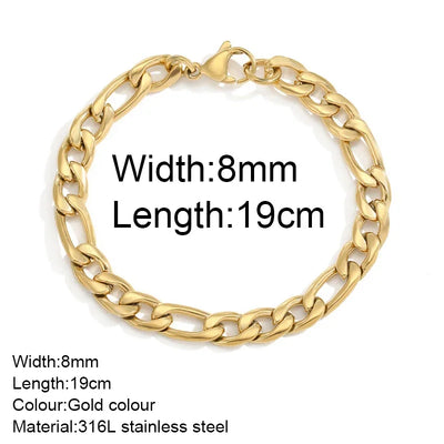 Gold Stainless Steel Twist Chain Bracelet for Women - Smarsty