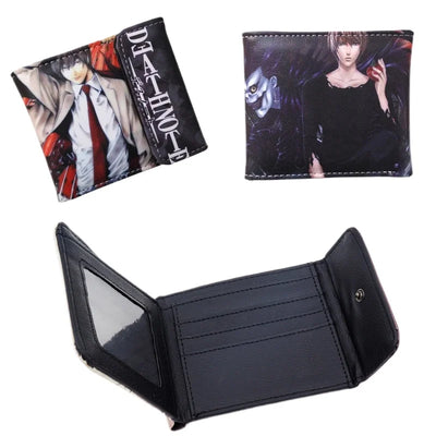 Death Note Anime Black PU Leather Short Wallet Card and Coin Purse for Boys Girls Gift - Smarsty
