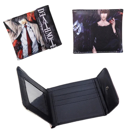 Death Note Anime Black PU Leather Short Wallet Card and Coin Purse for Boys Girls Gift - Smarsty