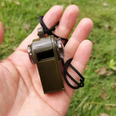 3 in 1 Emergency Survival Whistle Compass Thermometer Referee Cheerleading Whistle Camping Hiking Outdoor Multifunction Whistle by Smarsty