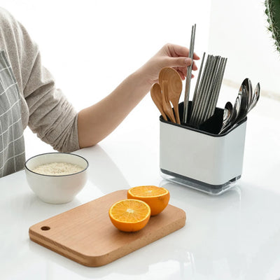 Household Multi-Functional Tableware Rack, Kitchen Tableware Drain Rack, Chopsticks Rack, Spoon, Chopsticks, Fork, Storage Rack by Smarsty