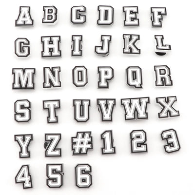 1 Pcs Letter Shoe Charms for Clog Sandals Shoe Decoration Number Alphabet Characters DIY Shoes Pins for Boy Girl Men Women - Smarsty
