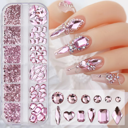 Mixed Nail Rhinestones with Shiny Clear Colors for Stunning Nail Art - Smarsty