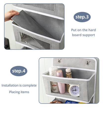 1pc Four-layer Storage Bag Door Hanging Fabric Organizer Bag For Sundries Items Underwear Socks