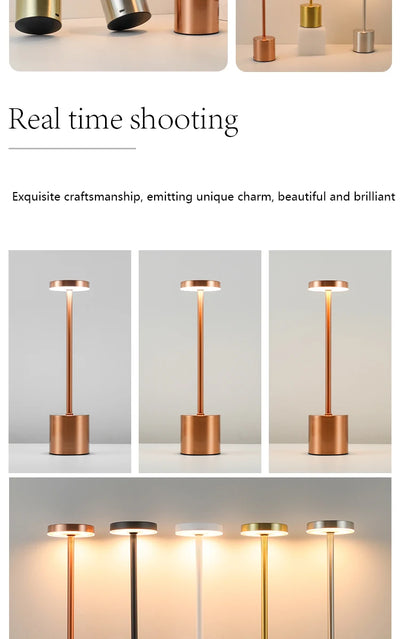 Rechargeable Touch Sensor LED Table Lamp with Adjustable Colors - Smarsty