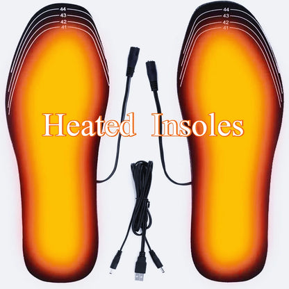 USB Heated Insoles Shoe Electric Foot Warming Pad Feet Warmer Sock Pad Mat Winter Outdoor Sports Heating Insole Winter Warm - Smarsty