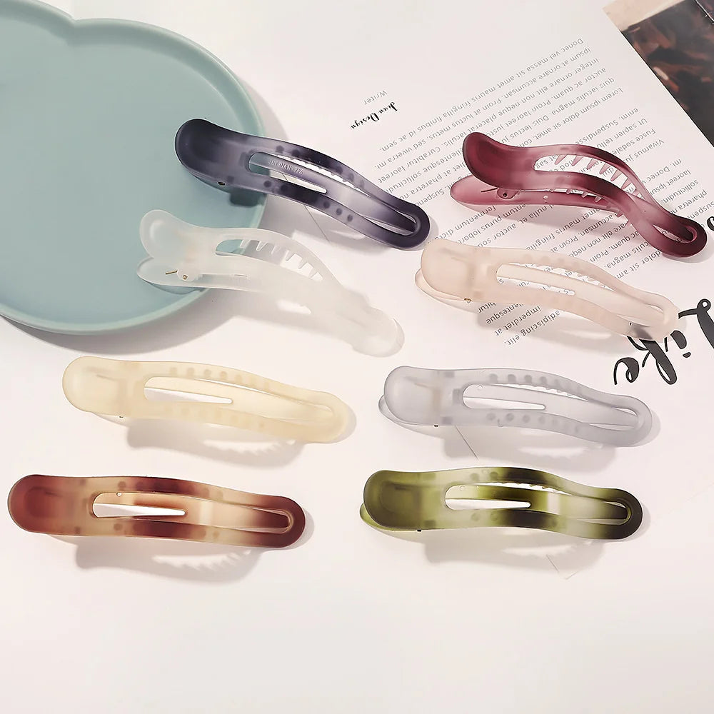 Acrylic Matte Duckbill Hair Claw Clips Strong Comfortable - Smarsty