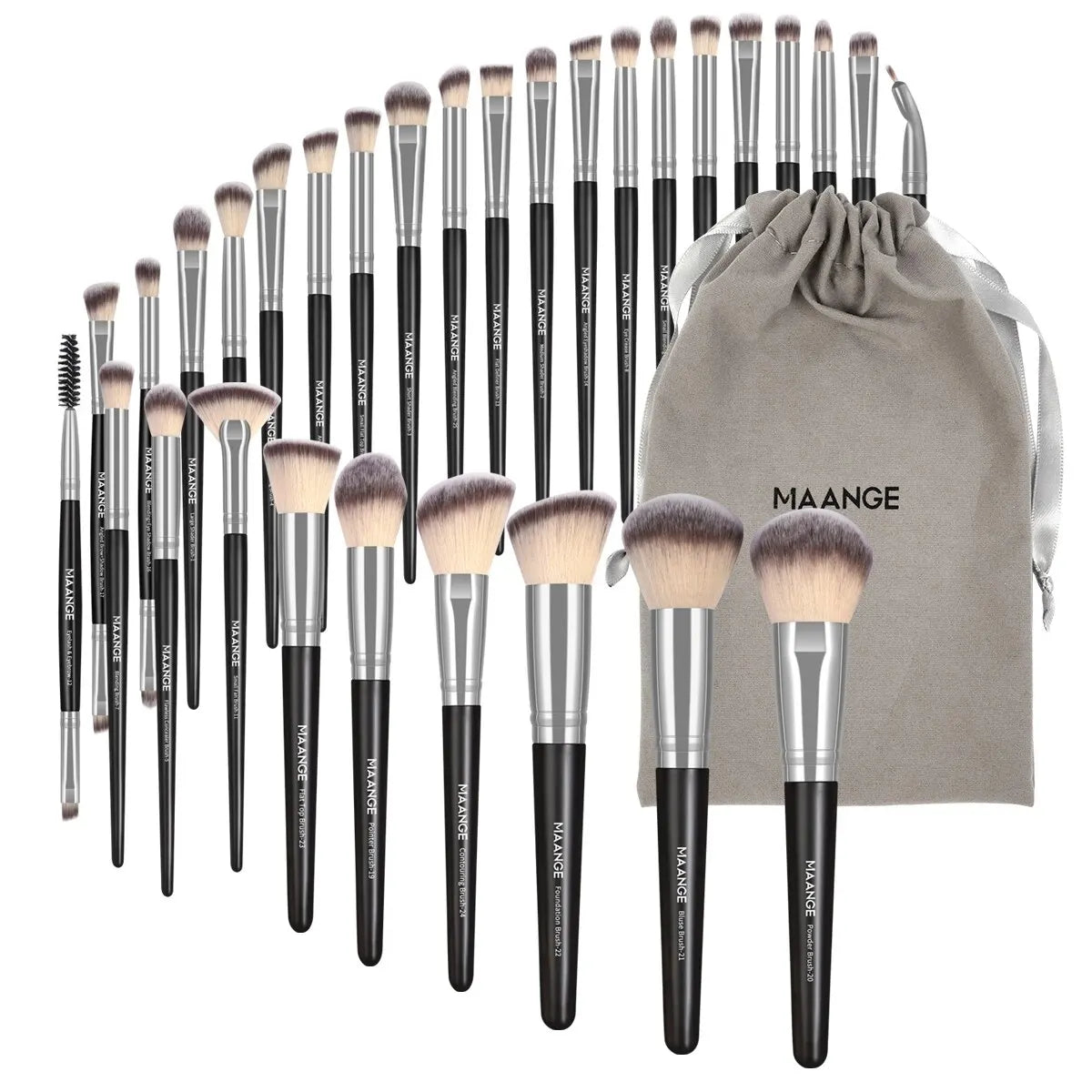 MAANGE 30 Piece Professional Makeup Brush Set with Bag - Smarsty