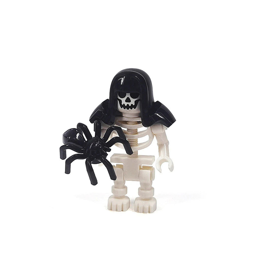 MOC Halloween Skeleton Army Mini Doll Building Blocks DIY Assembled Building Blocks Character Doll Skeleton Horse Ornaments Toy