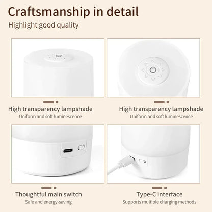 LED Rechargeable Night Lamp with Remote Control - Smarsty
