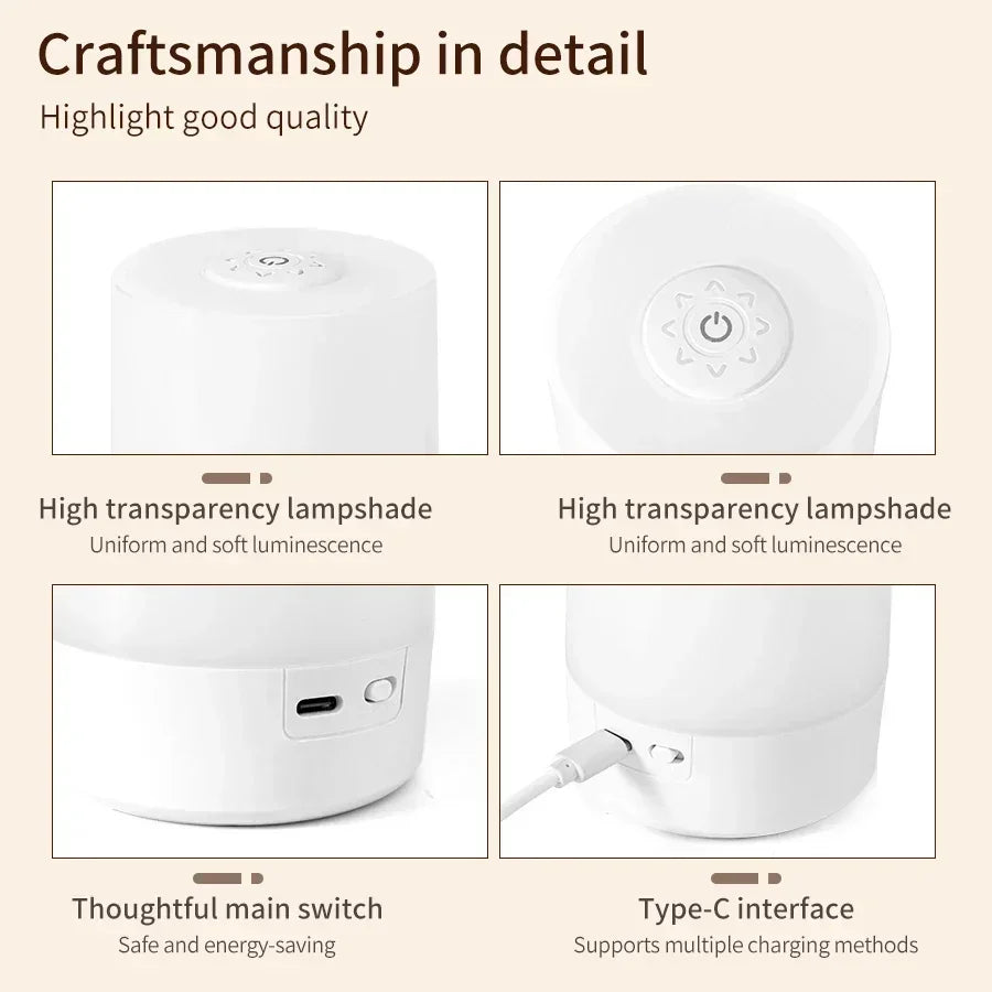 LED Rechargeable Night Lamp with Remote Control - Smarsty